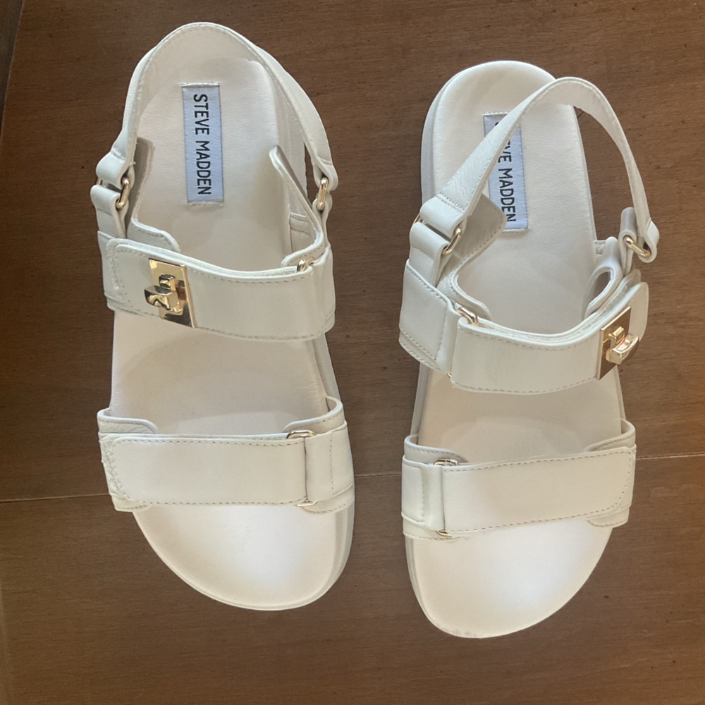 Steve Madden Mona Sandal Bone Leather